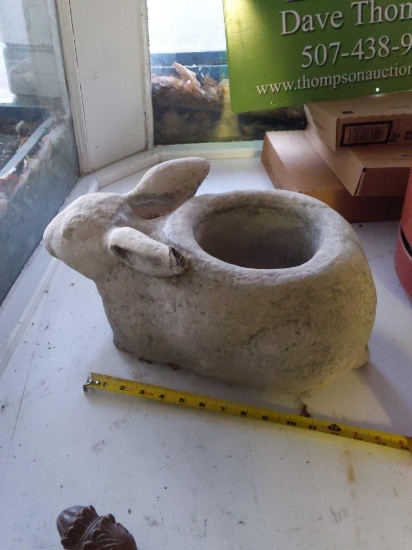 Cement Rabbit Planter