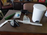 Lint brush ,steam mate, plunger, garbage can lot