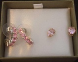 Rose Colored Earrings - 2 Pair