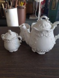 Teapot Cream and Sugar Set
