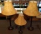 3 Matching Table Lamps 60W for larger 40W for smaller