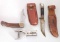 Pakistan Buck Style & Unmarked Fixed Blade Knife & Punch Lot