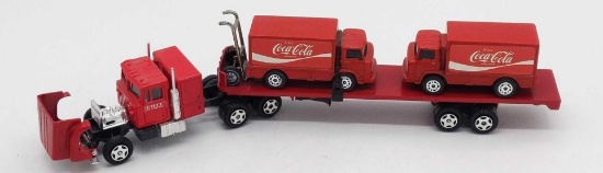 Ertl Truck & Trailer Delivering 2 Corgi Leyland Terriers