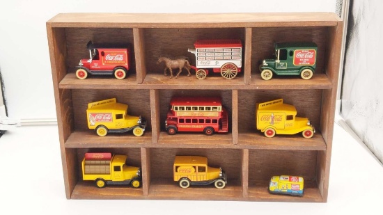 Lledo Days Gone Coca-Cola Die Cast Collection w/Small Tin Friction Japan in Shadow Box