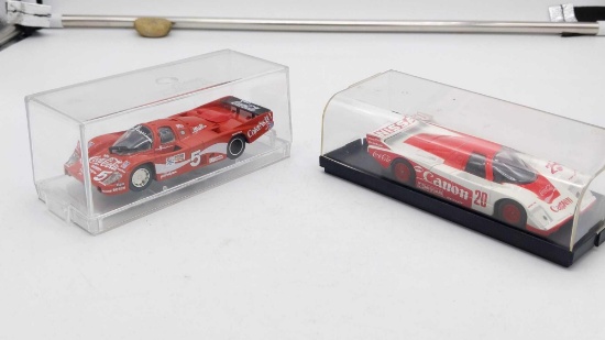 Nissan & Porsche Coca-Cola Race Cars w/Cases