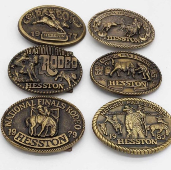 National Finals Rodeo (NFR) Belt Buckle Lot 1977-82