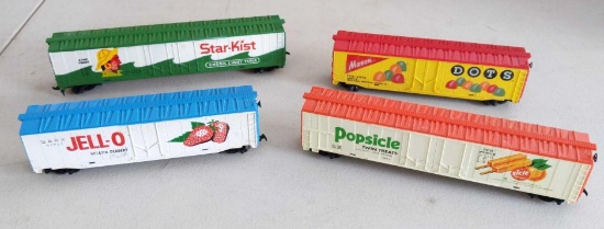 Tyco HO Scale Name Brands Train Cars (4)