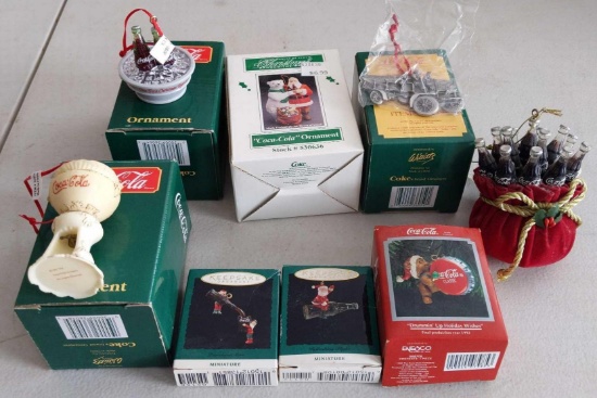Coca-Cola Holiday Ornaments Lot