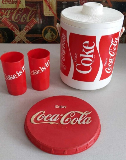Coca-Cola Cooler, Cups & Cap