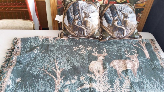 Mohawk Pillows & Unmarked Deer Throw