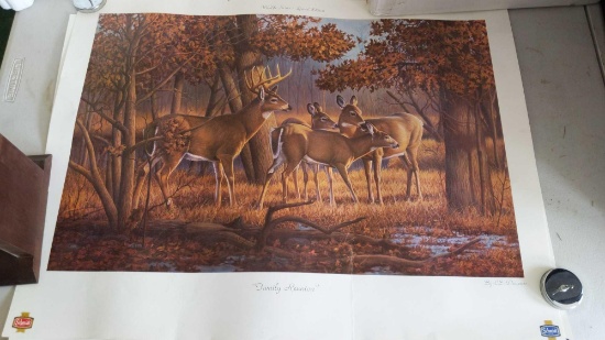 2-"Family Reunion" Schmidt Wildlife Series Prints- Special Edition by CE Pearson