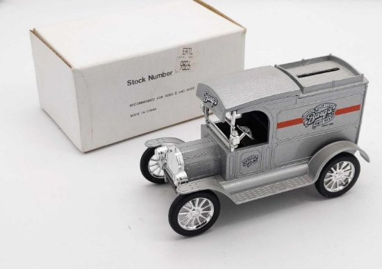 1913 Model T Van Ertl Barq's Root Beer Coin Bank