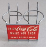 Vintage Coca-Cola 2 Bottle Shopping Cart Holder