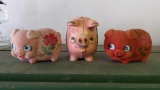 Piggy Bank Lot - 2 Felt Feel