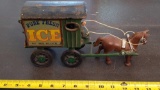 Vintage Cast Horse Drawn Ice Wagon