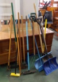 Shovels, Ice Choppers, Rake & Broom Lot