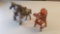 Cast Metal Lot + Horses & High Chair