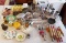 Wood Metal & Glass Vintage Child's Kitchen Set & Sifters