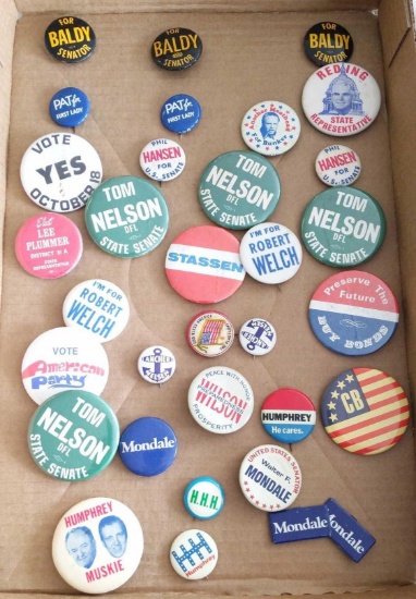 Minnesota & Humphrey Political Pinback Buttons Lot