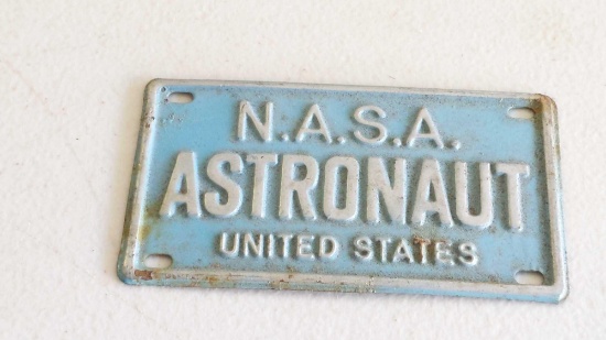 Vintage N.A.S.A. ASTRONAUT Bicycle Plate