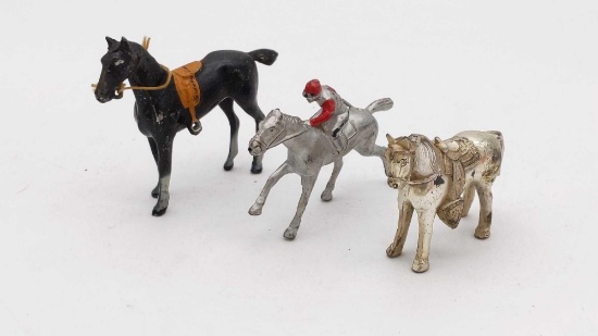 Metal Horse Lot 3 - Black & Silver Marked USA)
