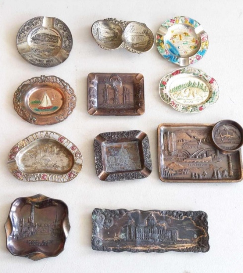 Ash Tray & Tray Lot, NY, WA, MN, Canada & Bruxelles