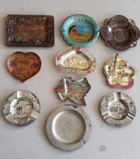 Ash Tray & Tray Lot - NE, UT, TX, AZ & His