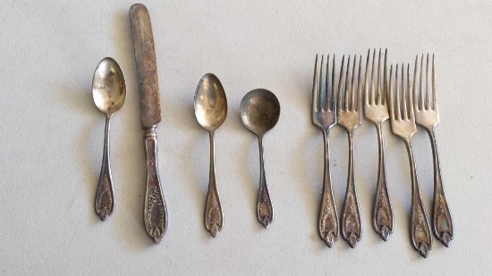 1847 Rogers Brothers NS triple flatware lot