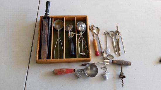 Ice Cream Scoops, Sharpener & More Lot