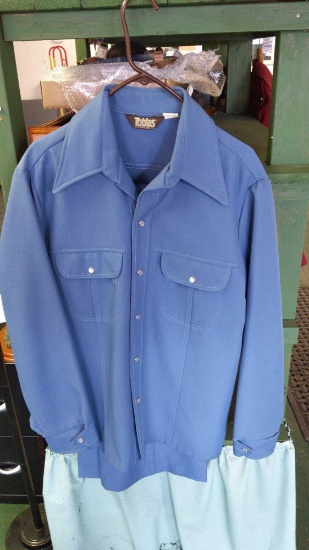 Tobias Blue Leisure Suit, Snap Button Size L
