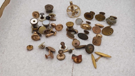Vintage Cufflink Singles Lot