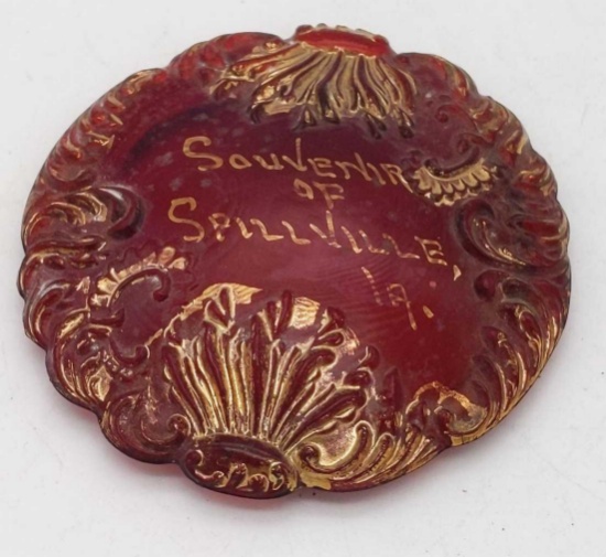 Souvenir of Spillville, IA Ruby Glass Cover