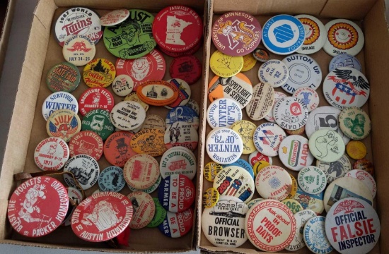 Pinback Button Lot - Austin, Brownsdale, Dodge Center, Lyle, AL & More