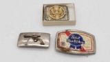 Belt Buckle Lot- US, Pabst & Pistol