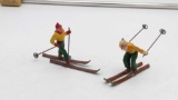 Cast Metal Skiers - Downhill & Cross Country France