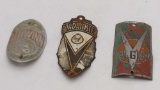 Vintage Bike Head Badges Lot (Schwinn, Roadmaster & Elgin)