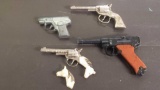 Lugar, Dick & Pair of Revolvers (1Hubley) Vintage Toy Gun Lot