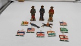 Tin Soldiers & Flat Attachable Flag Lot