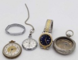 Pocket Watch & Watch Lot - ESI (works), Ominc & Embassy (non working) & Shell
