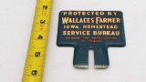 Wallace's Farmer Service Bureau License Plate Topper - Vintage