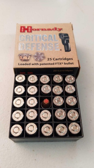 25 Hornady 380 Auto 90gr FXT Critical Defense