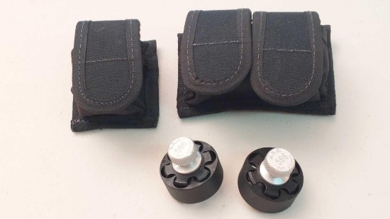 Uncle Mike's Side Kick Speed Loader Belt Holsters w/HKS 586 Speed Loaders