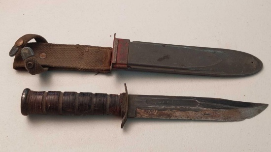 USN Mark II CAMILLUS Knife Marked 4918