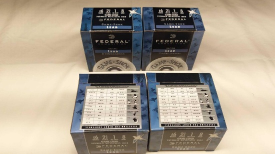 Federal 100 Rounds 16 Ga 2-3/4" 1oz 8 Shot Lead Game Shok
