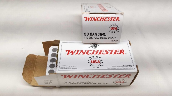 Winchester 30 Carbine 110gr. FMJ 94 Rounds