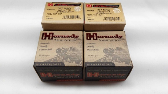 Hornady 357 Mag 140gr. FTX LEVERevolution 100 Cartridges
