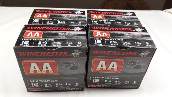 Winchester 100-12 Ga. 2-3/4" 1-1/8oz. 9 Shot Light Target Loads