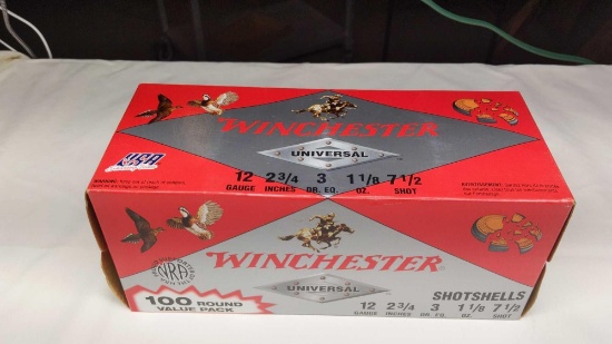 Winchester 100 Rounds 12 Ga 2-3/4" 1-1/8 oz 7-1/2 Shot Valu Pack