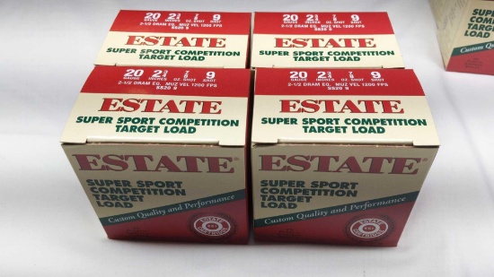 Estate 100 - Competition Target Loads 20 Ga 2-3/4" 7/8oz 9 Shot Shotgun Shells
