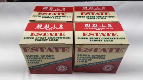 Estate 100 - Competition Target Loads 20 Ga 2-3/4" 7/8oz 9 Shot Shotgun Shells